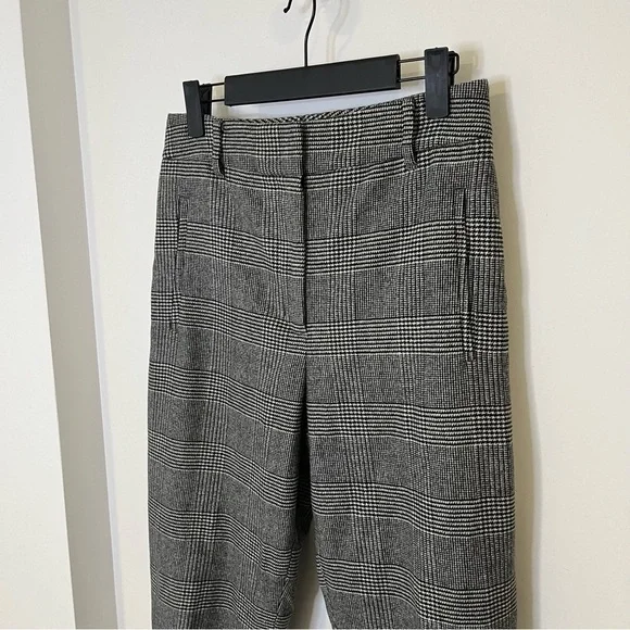 ARITZIA WILFRED Women’s Wool Trouser Pants Black & White Classic Plaid Size 6 - Picture 4 of 11
